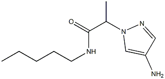 2-(4-amino-1H-pyrazol-1-yl)-N-pentylpropanamide Struktur