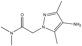 2-(4-amino-3,5-dimethyl-1H-pyrazol-1-yl)-N,N-dimethylacetamide Struktur