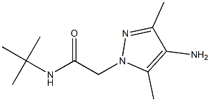 2-(4-amino-3,5-dimethyl-1H-pyrazol-1-yl)-N-tert-butylacetamide Struktur