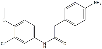 2-(4-aminophenyl)-N-(3-chloro-4-methoxyphenyl)acetamide Struktur