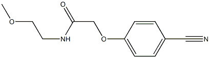 2-(4-cyanophenoxy)-N-(2-methoxyethyl)acetamide Struktur