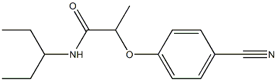 2-(4-cyanophenoxy)-N-(pentan-3-yl)propanamide Struktur