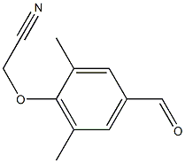 2-(4-formyl-2,6-dimethylphenoxy)acetonitrile Struktur