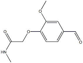 2-(4-formyl-2-methoxyphenoxy)-N-methylacetamide Struktur