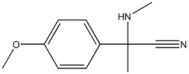 2-(4-methoxyphenyl)-2-(methylamino)propanenitrile Struktur