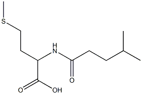 2-(4-methylpentanamido)-4-(methylsulfanyl)butanoic acid Struktur