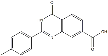 2-(4-methylphenyl)-4-oxo-3,4-dihydroquinazoline-7-carboxylic acid Struktur