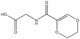 2-(5,6-dihydro-1,4-dioxin-2-ylformamido)acetic acid Struktur