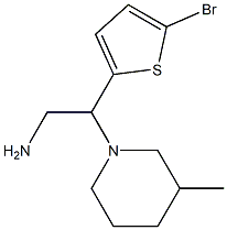 2-(5-bromothiophen-2-yl)-2-(3-methylpiperidin-1-yl)ethan-1-amine Struktur