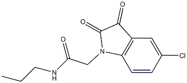 2-(5-chloro-2,3-dioxo-2,3-dihydro-1H-indol-1-yl)-N-propylacetamide Struktur