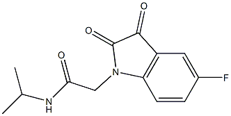 2-(5-fluoro-2,3-dioxo-2,3-dihydro-1H-indol-1-yl)-N-(propan-2-yl)acetamide Struktur