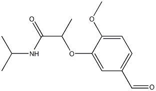 2-(5-formyl-2-methoxyphenoxy)-N-(propan-2-yl)propanamide Struktur