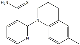 2-(6-methyl-1,2,3,4-tetrahydroquinolin-1-yl)pyridine-3-carbothioamide Struktur