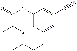 2-(butan-2-ylsulfanyl)-N-(3-cyanophenyl)propanamide Struktur