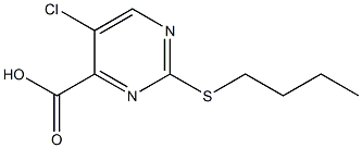 2-(butylthio)-5-chloropyrimidine-4-carboxylic acid Struktur