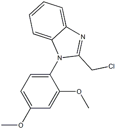 2-(chloromethyl)-1-(2,4-dimethoxyphenyl)-1H-1,3-benzodiazole Struktur