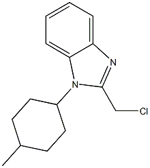 2-(chloromethyl)-1-(4-methylcyclohexyl)-1H-1,3-benzodiazole Struktur