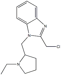 2-(chloromethyl)-1-[(1-ethylpyrrolidin-2-yl)methyl]-1H-1,3-benzodiazole Struktur