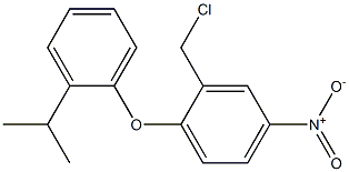 2-(chloromethyl)-4-nitro-1-[2-(propan-2-yl)phenoxy]benzene Struktur