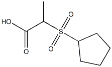 2-(cyclopentylsulfonyl)propanoic acid Struktur