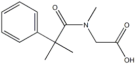 2-(N,2-dimethyl-2-phenylpropanamido)acetic acid Struktur