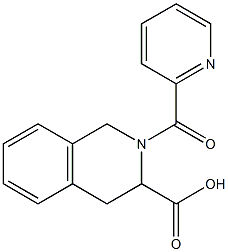 2-(pyridin-2-ylcarbonyl)-1,2,3,4-tetrahydroisoquinoline-3-carboxylic acid Struktur