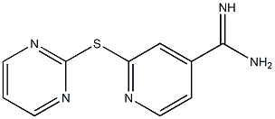 2-(pyrimidin-2-ylsulfanyl)pyridine-4-carboximidamide Struktur