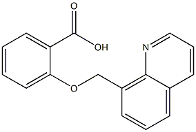 2-(quinolin-8-ylmethoxy)benzoic acid Struktur