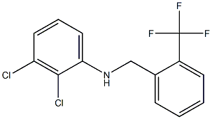 2,3-dichloro-N-{[2-(trifluoromethyl)phenyl]methyl}aniline Struktur