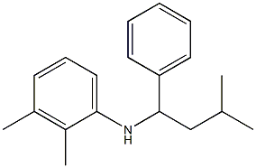 2,3-dimethyl-N-(3-methyl-1-phenylbutyl)aniline Struktur