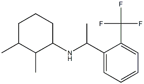 2,3-dimethyl-N-{1-[2-(trifluoromethyl)phenyl]ethyl}cyclohexan-1-amine Struktur