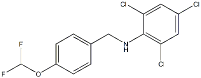 2,4,6-trichloro-N-{[4-(difluoromethoxy)phenyl]methyl}aniline Struktur