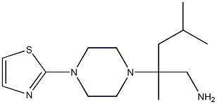 2,4-dimethyl-2-[4-(1,3-thiazol-2-yl)piperazin-1-yl]pentan-1-amine Struktur