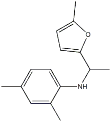 2,4-dimethyl-N-[1-(5-methylfuran-2-yl)ethyl]aniline Struktur