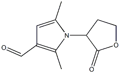 2,5-dimethyl-1-(2-oxooxolan-3-yl)-1H-pyrrole-3-carbaldehyde Struktur