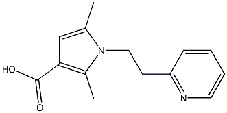 2,5-dimethyl-1-(2-pyridin-2-ylethyl)-1H-pyrrole-3-carboxylic acid Struktur