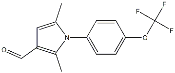 2,5-dimethyl-1-[4-(trifluoromethoxy)phenyl]-1H-pyrrole-3-carbaldehyde Struktur