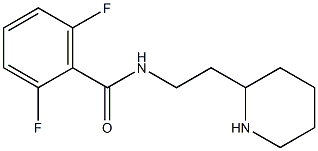 2,6-difluoro-N-(2-piperidin-2-ylethyl)benzamide Struktur