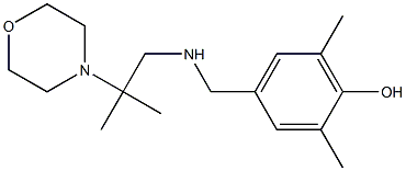 2,6-dimethyl-4-({[2-methyl-2-(morpholin-4-yl)propyl]amino}methyl)phenol Struktur