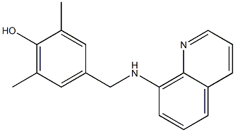 2,6-dimethyl-4-[(quinolin-8-ylamino)methyl]phenol Struktur