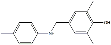 2,6-dimethyl-4-{[(4-methylphenyl)amino]methyl}phenol Struktur