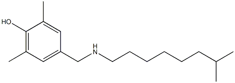 2,6-dimethyl-4-{[(7-methyloctyl)amino]methyl}phenol Struktur