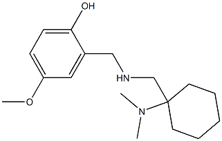 2-[({[1-(dimethylamino)cyclohexyl]methyl}amino)methyl]-4-methoxyphenol Struktur