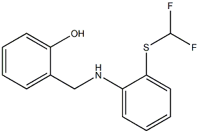 2-[({2-[(difluoromethyl)sulfanyl]phenyl}amino)methyl]phenol Struktur