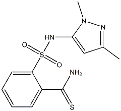 2-[(1,3-dimethyl-1H-pyrazol-5-yl)sulfamoyl]benzene-1-carbothioamide Struktur