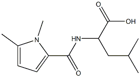 2-[(1,5-dimethyl-1H-pyrrol-2-yl)formamido]-4-methylpentanoic acid Struktur