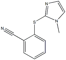 2-[(1-methyl-1H-imidazol-2-yl)sulfanyl]benzonitrile Struktur