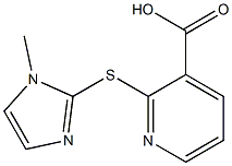 2-[(1-methyl-1H-imidazol-2-yl)sulfanyl]pyridine-3-carboxylic acid Struktur