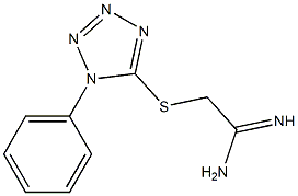 2-[(1-phenyl-1H-1,2,3,4-tetrazol-5-yl)sulfanyl]ethanimidamide Struktur