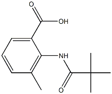 2-[(2,2-dimethylpropanoyl)amino]-3-methylbenzoic acid Struktur